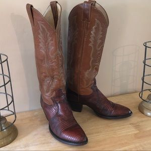 Justin Women's Tall Lizard Exotic Western